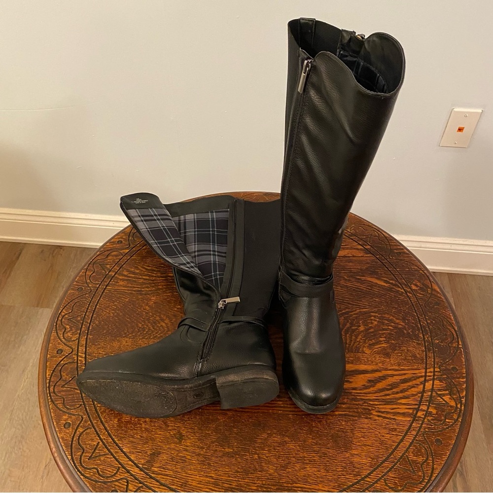 Lane Bryant Black Boots Size 8 Wide Calf